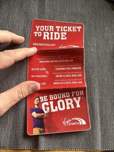 Virgin trains ticket - trains, wallet