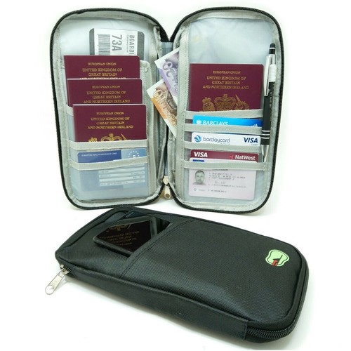 Portable travel wallet zip - wallet,