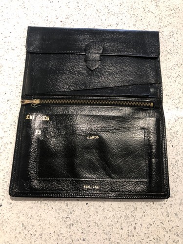 Vintage black leather travel - vintage,