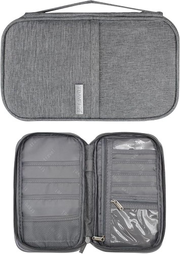 Grey travel passport - grey, holder