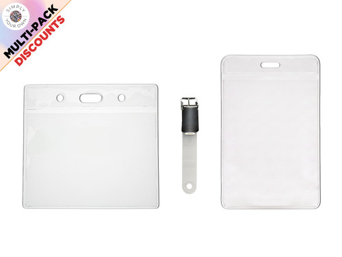 Clear vinyl pouch card - clear, id