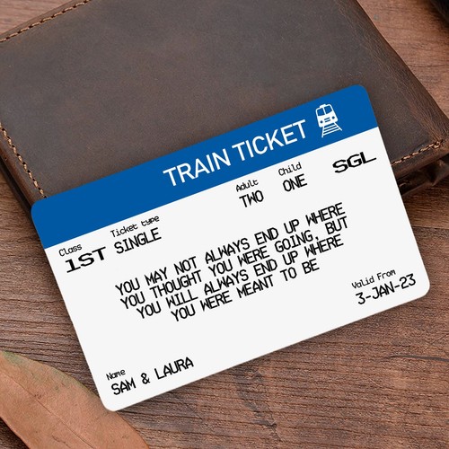 Personalised train ticket - personalised,