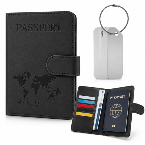 Passport cover luggage tag - passport,