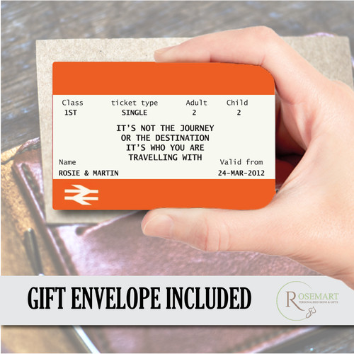 Personalised train ticket - personalised,