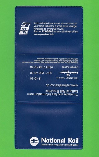 National rail ticket wallet - ticket,